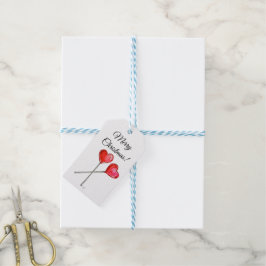 Hart snoepjes cadeaulabel
