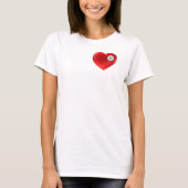 Hart Socket Plug Pair Love Gift Koppels T-shirt (Voorkant)