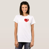 Hart Socket Plug Pair Love Gift Koppels T-shirt (Voorkant volledig)
