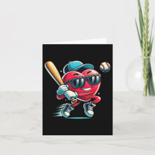 Hart speelt honkbal jongens Kids Baseball Valentin Kaart