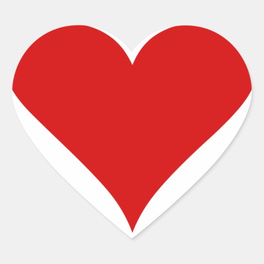 Hart Spelen Kaart Vorm Valentijnsdag Sticker (Voorkant)