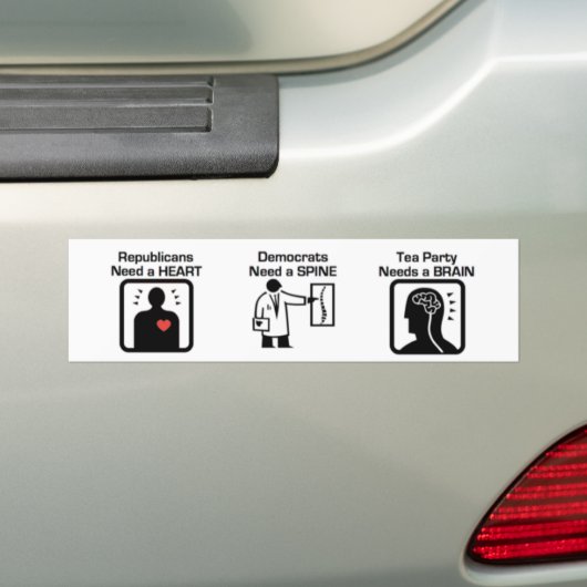 Hart Spine Brain Bumpersticker (Op auto)