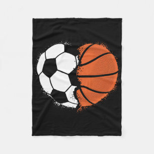 Hart sporten voetbal schets Ll liefhebber Valentij Fleece Deken