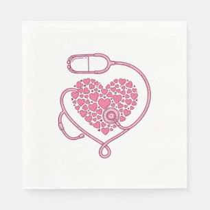 Hart Stethoscoop Medische Liefde Vector T-shirt On Servet