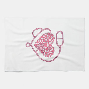 Hart Stethoscoop Medische Liefde Vector T-shirt On Theedoek