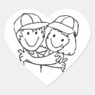 Hart Sticker Onbezorgd kamperen