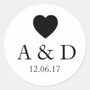 Hart Stickers Label Elegant Bruiloft Verloving