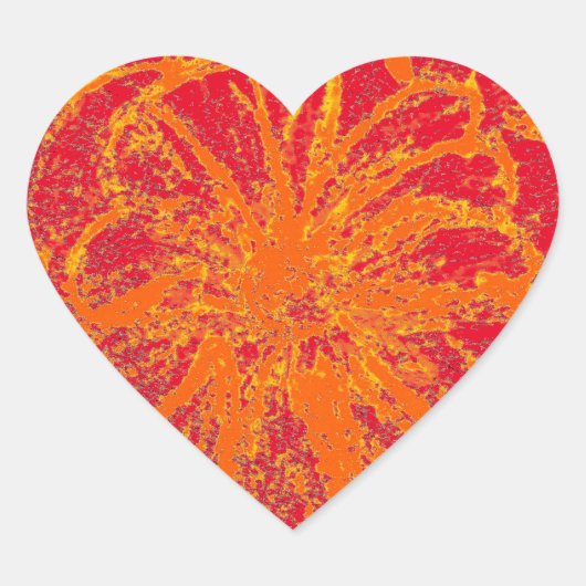 Hart Stickers Red Gerbera (Voorkant)