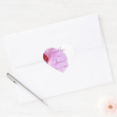 Hart Stralende Orchidee Huwelijksstickers Hart Sticker (Envelop)