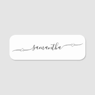 Hart Swash Handtekening Naam Naamplaatje