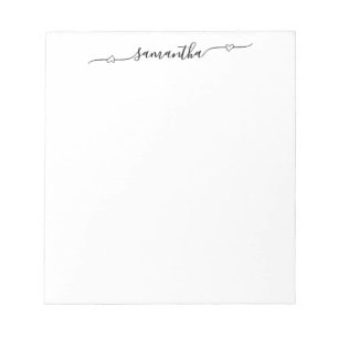 Hart Swash Handtekening Naam Notitieblok
