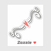 Hart Swirl Decal Sticker (Vel)