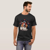 Hart Teken Hand Kinder Mannen Vrouwen Shetland She T-shirt (Voorkant volledig)