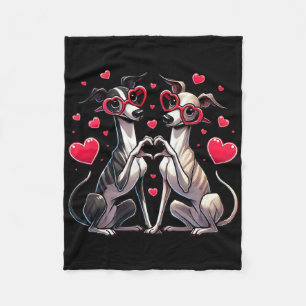 Hart Teken Hand Whippet Valentijnsdag Hond Dames H Fleece Deken