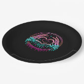 Hart Teken Skelet Hand - Spooky Skeleton Hallowe Papieren Bordje (Gekanteld)