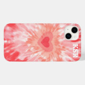 Hart Tie Dye Monogram Case-Mate iPhone Case (Achterkant (horizontaal))