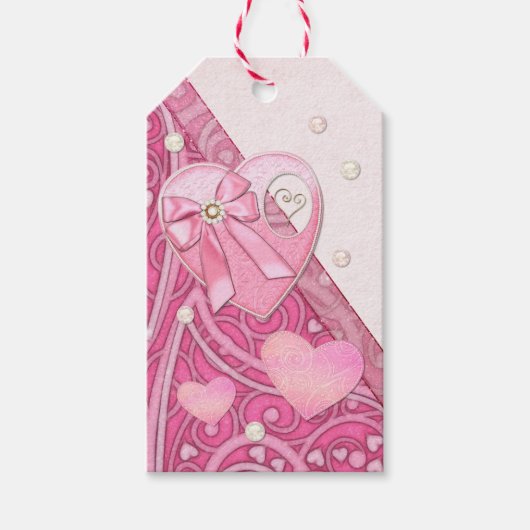 Hart tot hart Valentijnsdag Cadeaulabel (Voorkant)