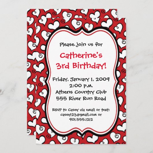 Hart Uitnodiging (Voorkant / Achterkant)