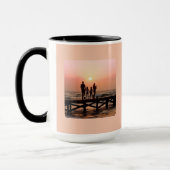 Hart Uw Naam Foto Script Aangepaste Geschenk Mok (Links)