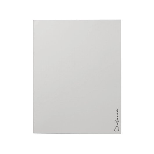 Hart Uw Naam Script Aangepaste Cadeau Notitieblok (Gedraaid)