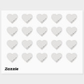 Hart uw naam script aangepaste cadeausticker sticker (Vel)