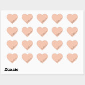 Hart uw naam script aangepaste cadeausticker sticker (Vel)