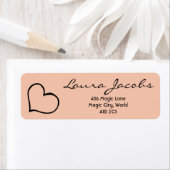 Hart uw naam script aangepaste geschenk adreslabel etiket (Insitu)