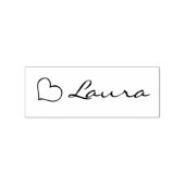 Hart Uw Naam Script Douane Geschenk Stempel (Afrduk)
