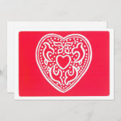 Hart Valentijn Feestdagenkaart (Voorkant / Achterkant)