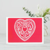 Hart Valentijn Feestdagenkaart (Staand voorkant)