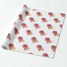Hart valentijn inpakpapier