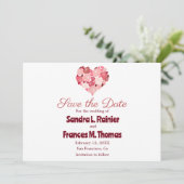 Hart Valentijn Rode Roos Bewaar de Datum Kaarten (Staand voorkant)