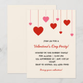 Hart Valentijn Rood Roze Valentijnsdag Party Kaart (Voorkant / Achterkant)