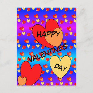Hart Valentijnsdag Cust. BG-kleurenBriefkaart Briefkaart