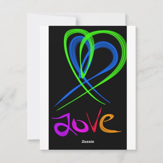 Hart Valentijnsdag Feestdagenkaart (Achterkant)