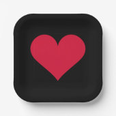 Hart Valentijnsdag Liefde Hart Papieren Bordje (Voorkant)