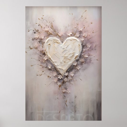 Hart Valentijnsdag Print, Valentijnsdag Lente Poster (Voorkant)