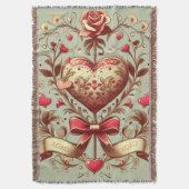  hart Valentijnsdag xoxo Deken (Voorkant Verticaal)