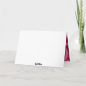 Hart-valentijnskaart met roze lint en rode hart kaart (Achterkant)