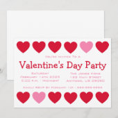 Hart Valetinedag (rood / roze) Kaart (Voorkant / Achterkant)