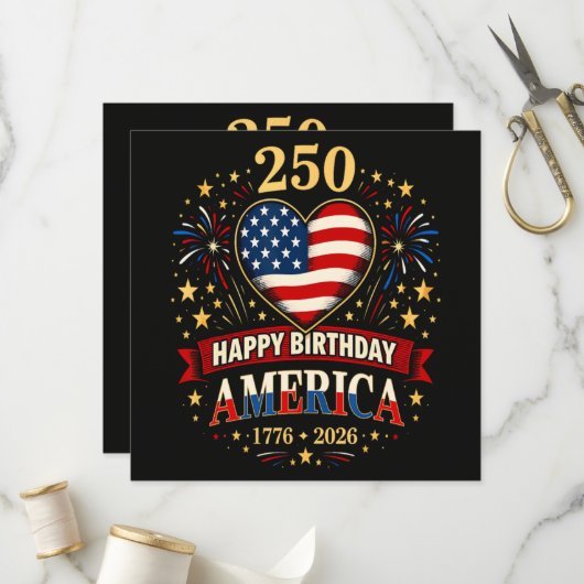 Hart Van Amerika 1776 2026 4 Juli Programma (Voorkant / Achterkant in situ)