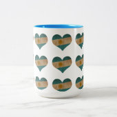 Hart van Argentinië Tweekleurige Koffiemok (Center)