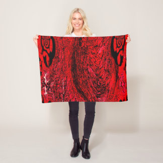 Hart van Chaos – Oneindige Rode Spiraal Fleece Deken