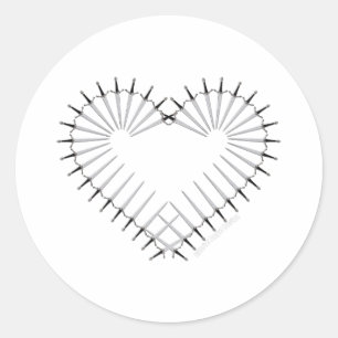 Hart van Daggers Ronde Sticker
