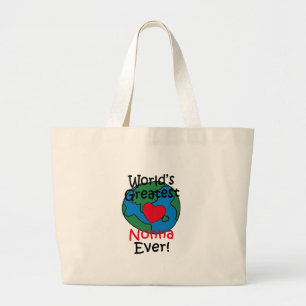 Hart van de Beste Nonna ter Wereld Grote Tote Bag