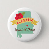 hart van de dixie ronde button 5,7 cm (Voorkant)