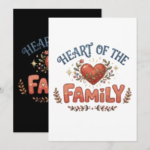 Hart van de Familie Bloemhart Bedankkaart