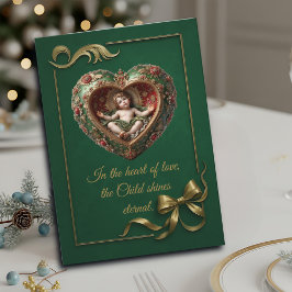 Hart van de Goddelijke Kindergevouwen Wenskaart Kaart