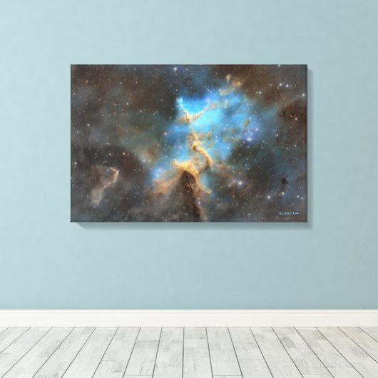 Hart van de hartgloed canvas afdruk (Insitu (Houten vloer))