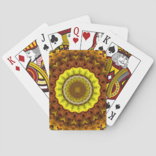 Hart van de herfst Mandala speelkaarten